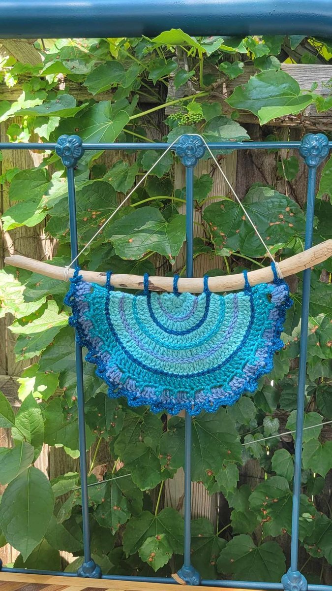 "AZURE" Crocheted Wall Hanging